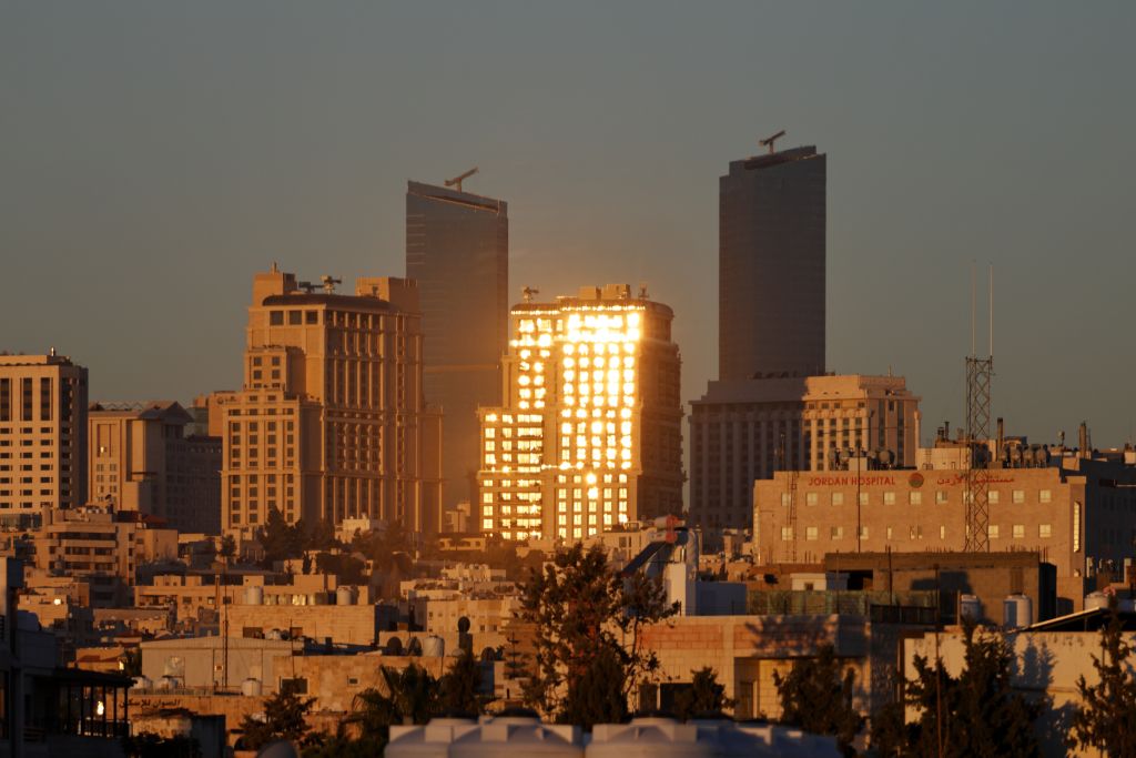 Amman centre ville, Coucher de soleil, Jordanie