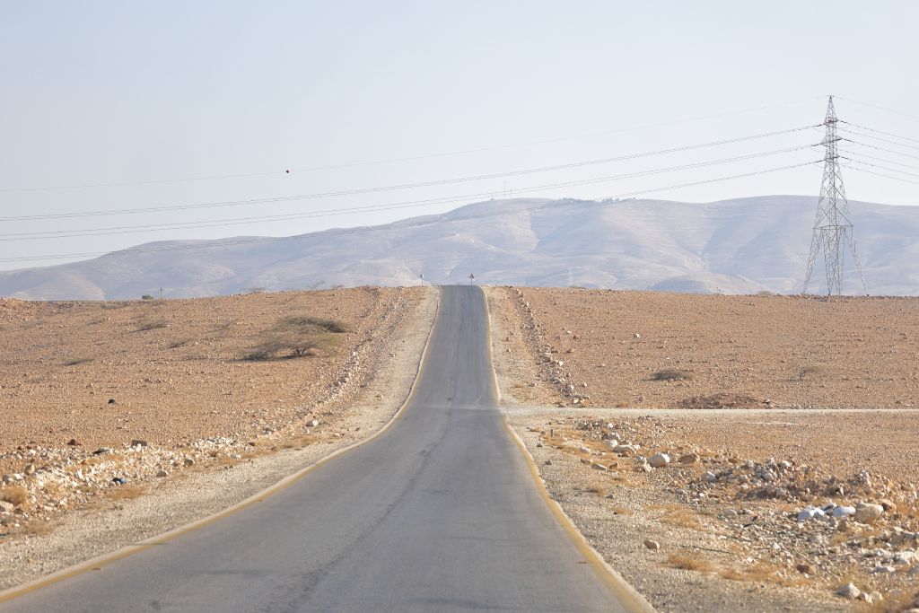 En Route Nebo Mount, Jordanie